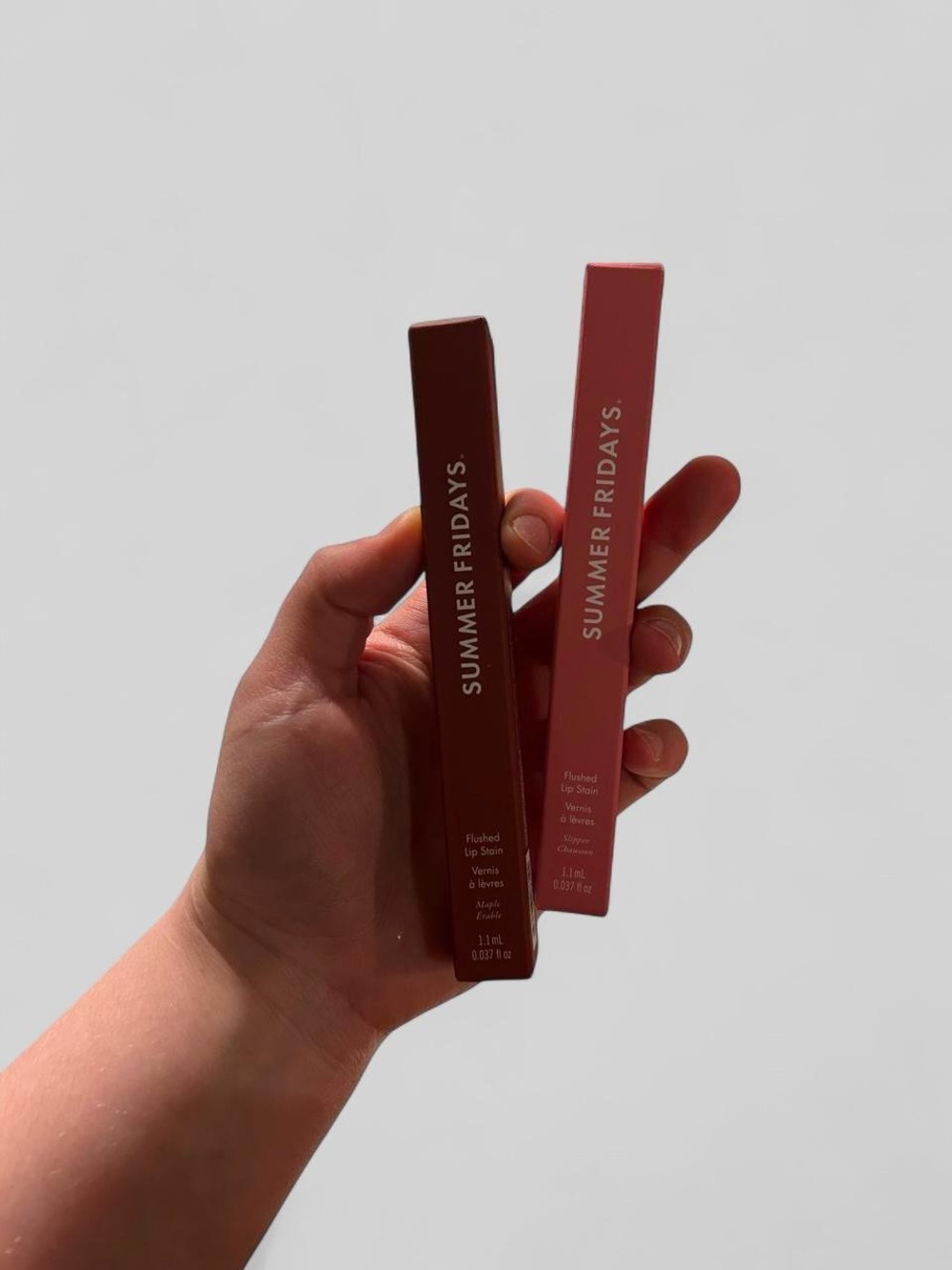 Summer Fridays Flushed Lip Stain Duo - Slipper + Maple BUNDLE OF 2